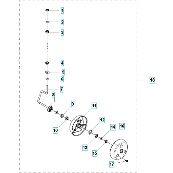 Husqvarna Wheel Kit Front 6mm Sileno